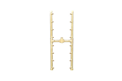 Warming Trends H-Style Crossfire 2.0 Brass Fire Pit Burner 160K BTU UH160
