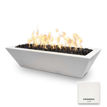 Linear Maya Concrete Fire Bowl by The Outdoor Plus - Free Cover Included