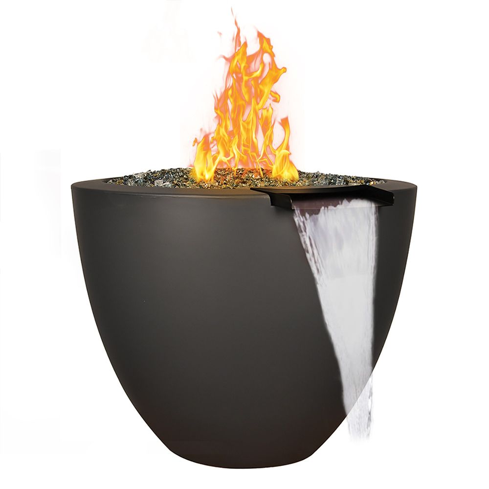 Legacy Round Fire & Water Vase with Electronic Ignition 30" x 24" - Free Cove