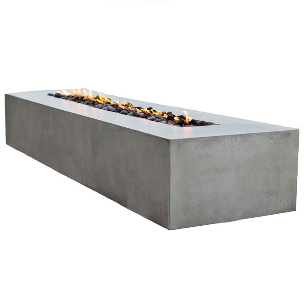 Linear Fire Pit Table GFRC with Electronic Ignition - Free Cover