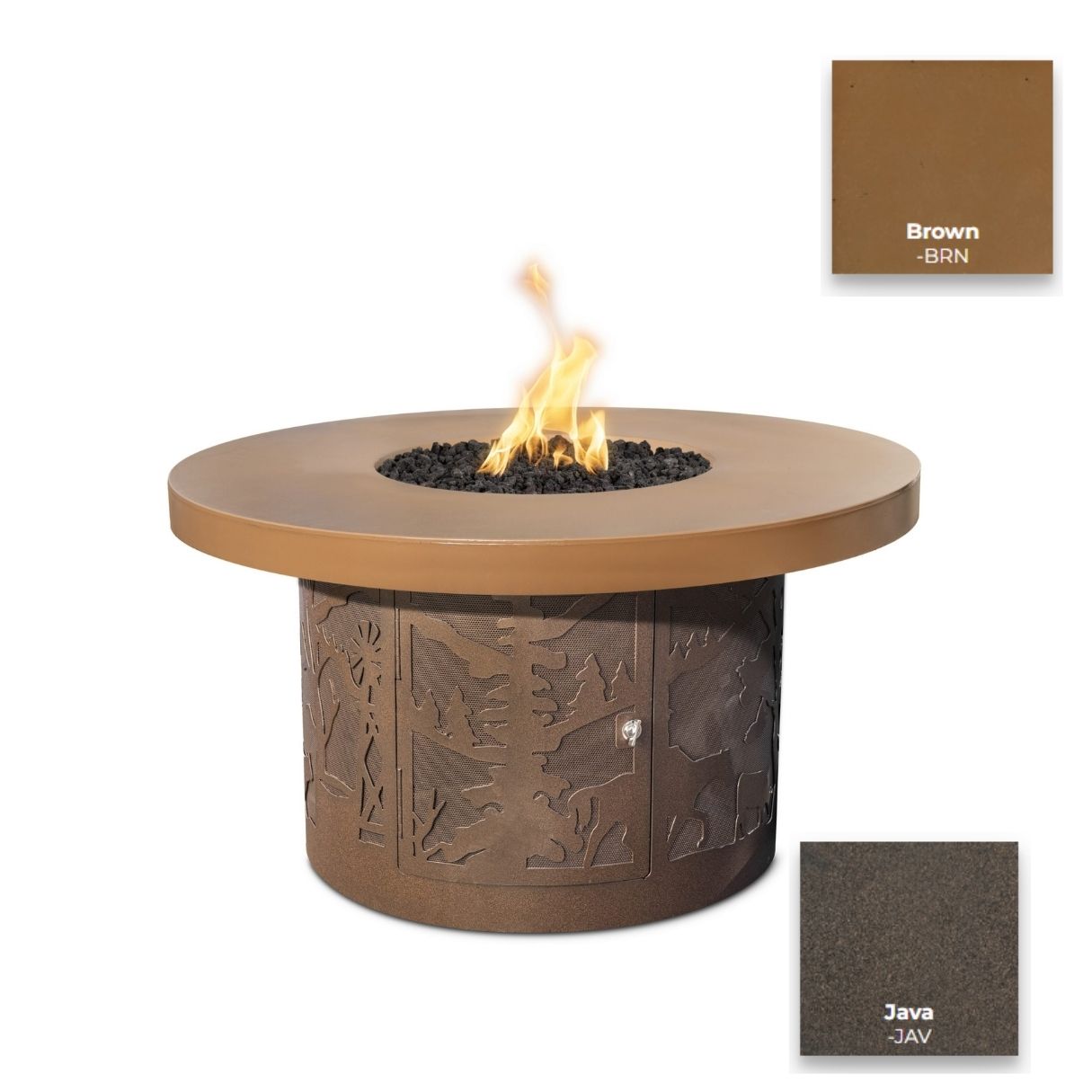 Round Outback Fire Pit by The Outdoor Plus - Free Cover Included