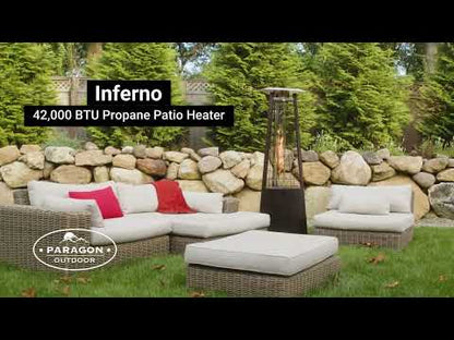 Inferno Boost Hammered Bronze Flame Tower Heater - 72.5”, 42,000 BTUs - Propane