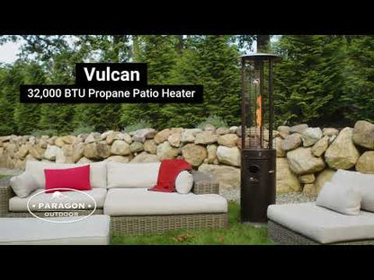 Vulcan Hammered Silver Vein Flame Tower Heater, 82.5”, 32,000 BTUs - Propane