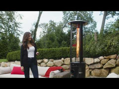 Helios Illume Stainless Steel Flame Tower Heater, 82.5”, 35,000 BTUs - Propane