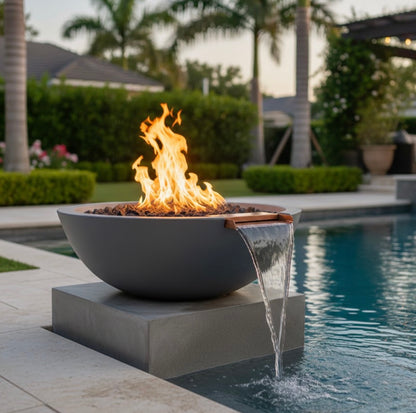 Sedona Concrete Fire & Water Bowl