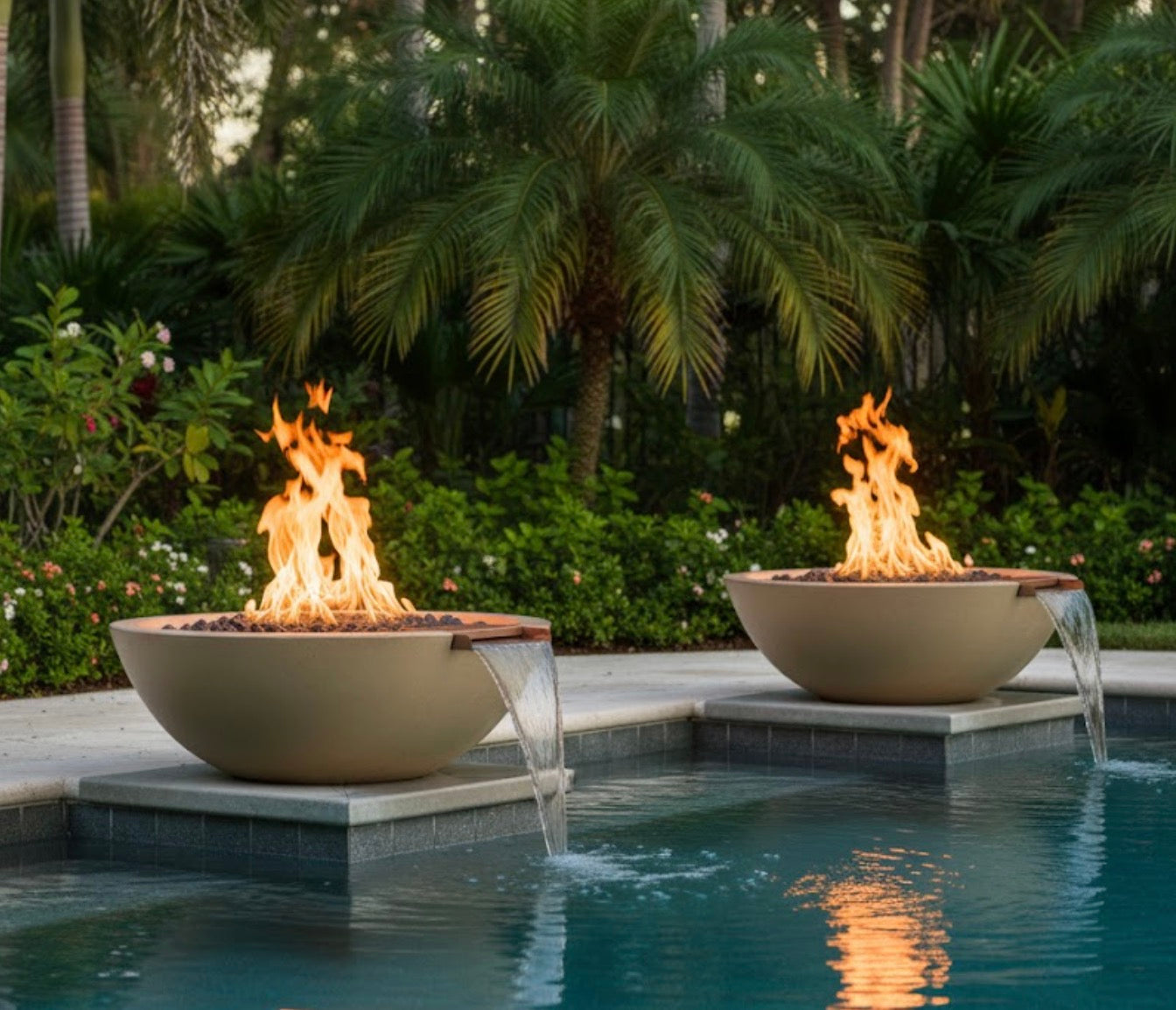 Sedona Concrete Fire & Water Bowl