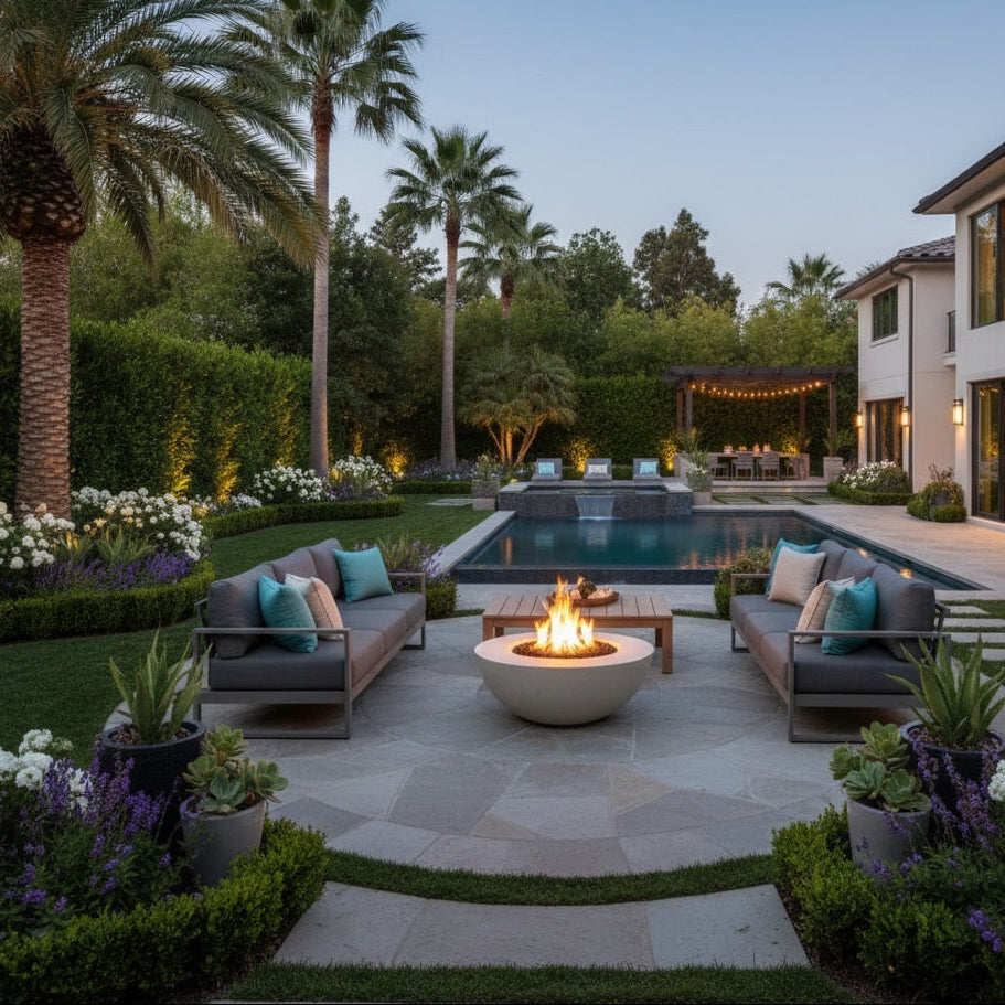 Sedona Wide Ledge Concrete Fire Pit