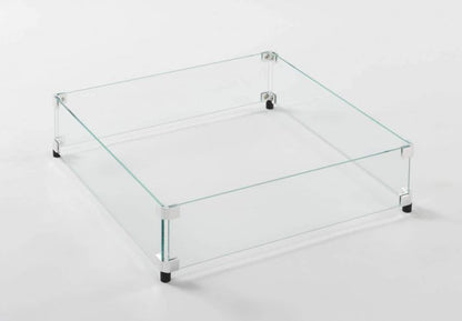 American Fyre Designs Square Glass Wind Guard 19.25x19.25-Inches