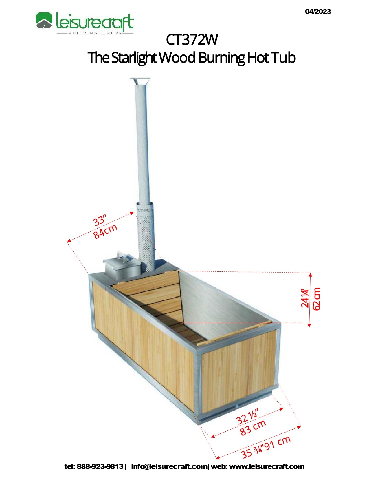 Dundalk Leisurecraft The Starlight Wood Burning Hot Tub