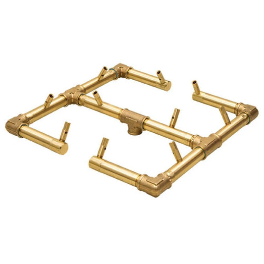 Warming Trends Original Crossfire Brass Fire Pit Burner - 120K BTU 13" x 13"