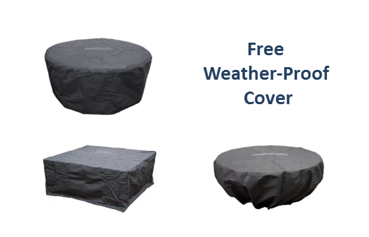 Prism Hardscapes Fire Table Pebble - Free Cover