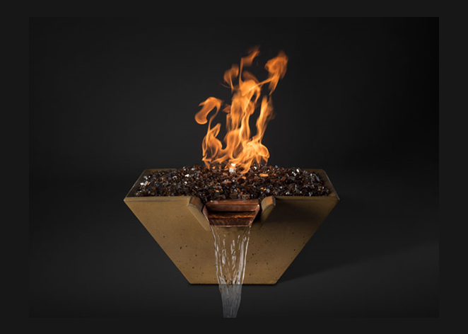 Shop Now Cascade Square Fire Bowl - Match Ignition – American Fire Features
