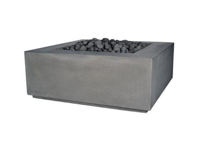 Aura Square Fire Pit with Electronic Ignition - Free Cover