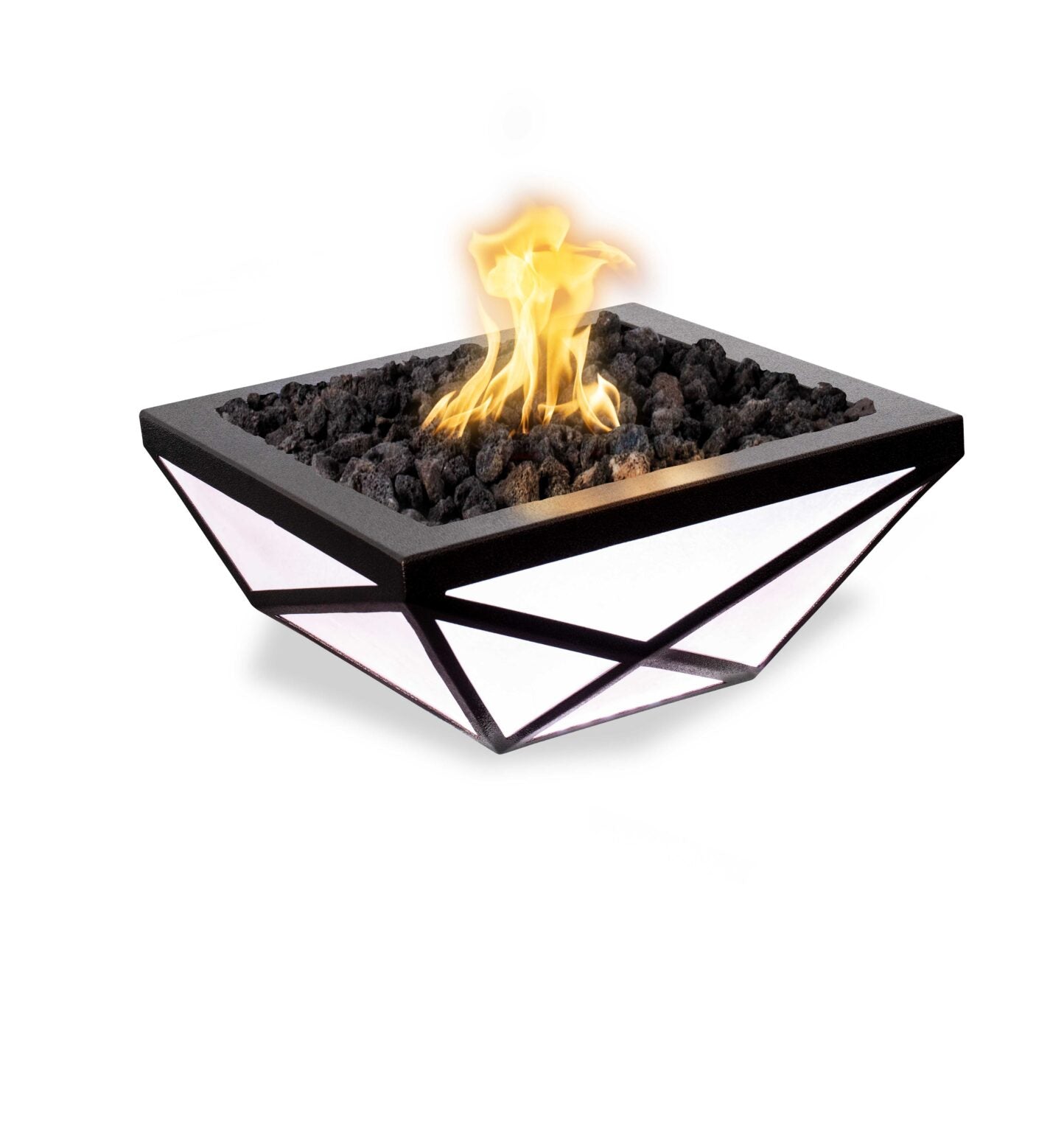 The Outdoor Plus Gladiator Led Fire Bowl Metal Powder Coat - Free Cover