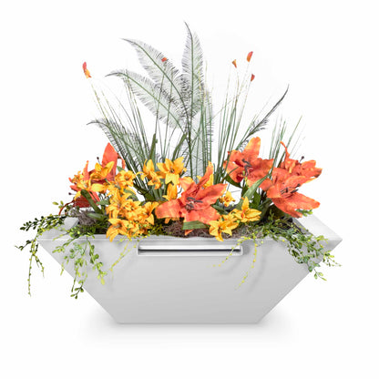 The Outdoor Plus Maya Powdercoated Steel Planter & Water Bowl