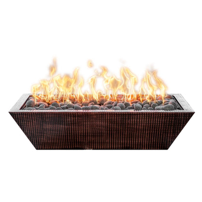 Linear Maya Hammered Copper Fire Bowl | American Fire Features