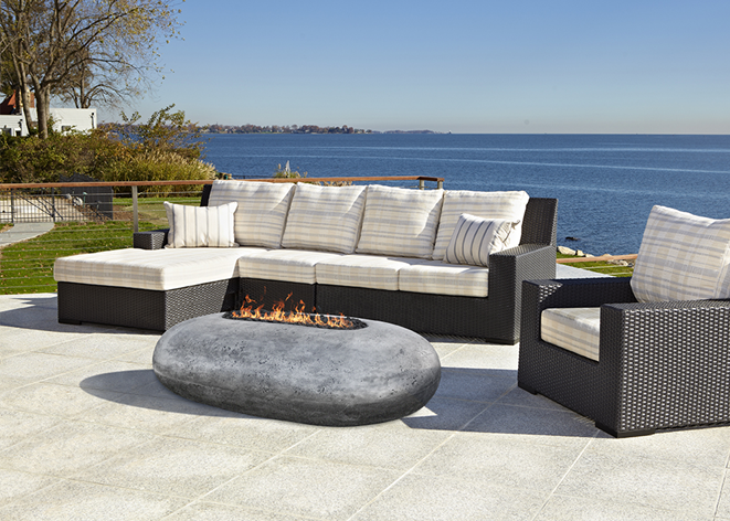 Prism Hardscapes Fire Table Pebble - Free Cover