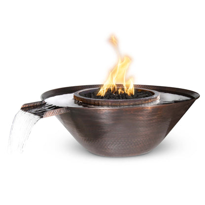 Remi Copper Fire & Water Bowl - Gravity Spill by The Outdoor Plus | American Fire Features
