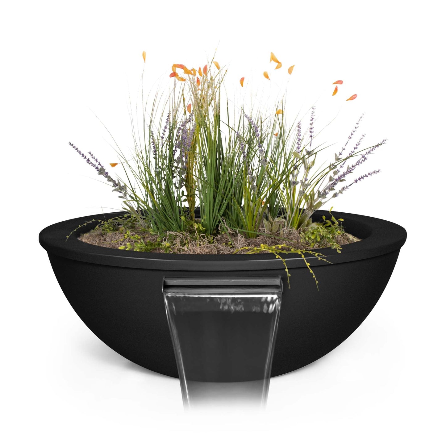 The Outdoor Plus Sedona Powdercoated Steel Planter & Water Bowl