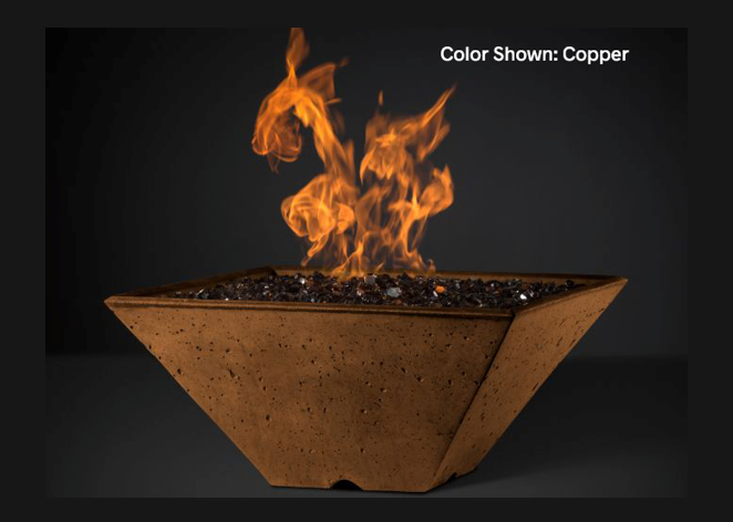 Fire Bowl  Ridgeline: Square with Match Ignition - Free Cover