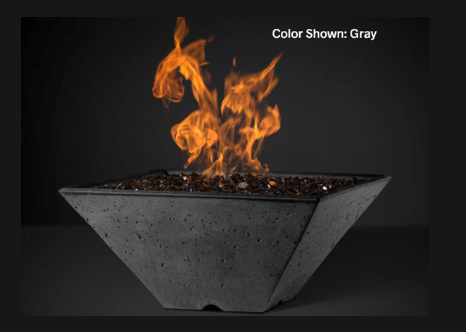 Fire Bowl  Ridgeline: Square with Match Ignition - Free Cover