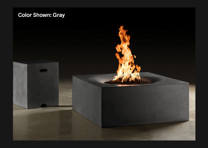 Fire Table Horizon: Square 36" with Match Ignition - Free Cover