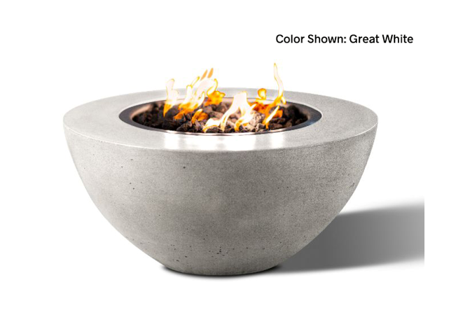 Round Fire Bowl Oasis 34" with Electronic Ignition - Free Cover