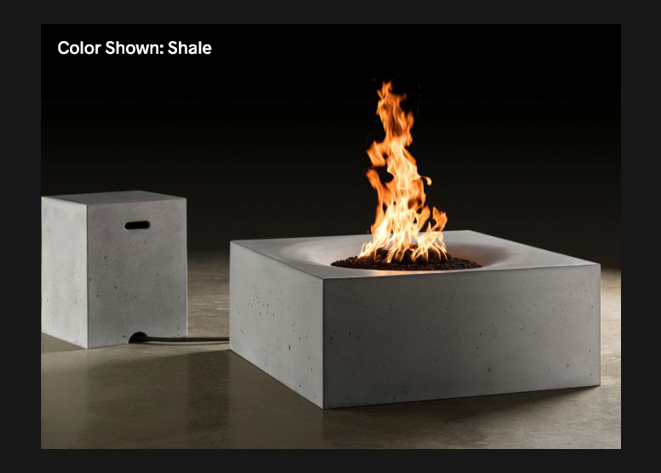 Square Fire Table Horizon 36" with Electronic Ignition - Free Cover