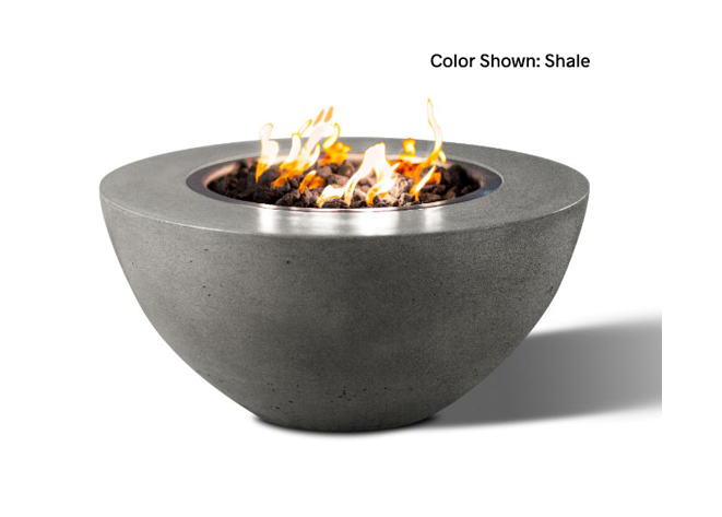 Round Fire Bowl Oasis 34" with Electronic Ignition - Free Cover