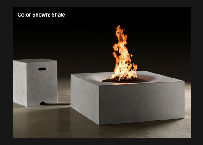 Fire Table Horizon: Square 36" with Match Ignition - Free Cover