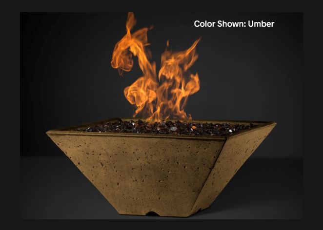 Fire Bowl  Ridgeline: Square with Match Ignition - Free Cover