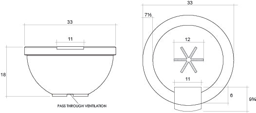 Prism Hardscapes Fire & Water Bowl Sorrento 33" - Free Cover