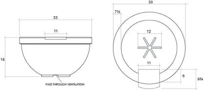 Prism Hardscapes Fire & Water Bowl Sorrento 33" - Free Cover