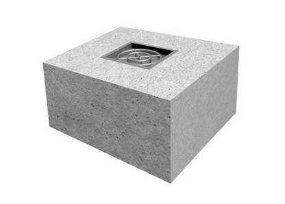 The Outdoor Plus 48" x 48" x 24" Ready-to-Finish Square Gas Fire Pit Kit + Free Cover - The Fire Pit Collection