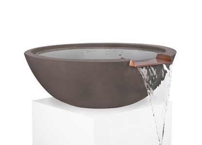 The Outdoor Plus Sedona Concrete Water Bowl - Free Cover