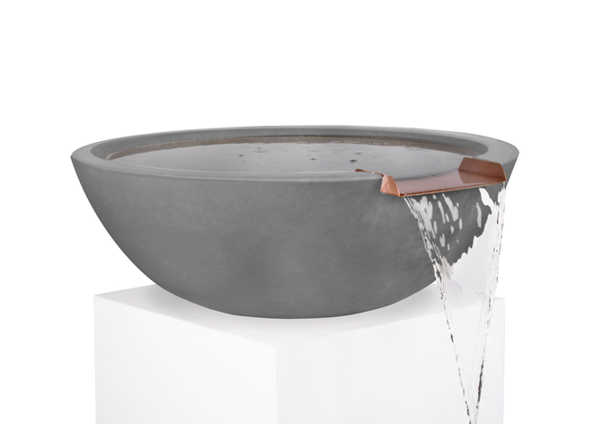 The Outdoor Plus Sedona Concrete Water Bowl - Free Cover
