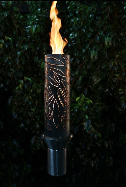 The Outdoor Plus Tropical Fire Torch / Stainless Steel + Free Cover - The Fire Pit Collection