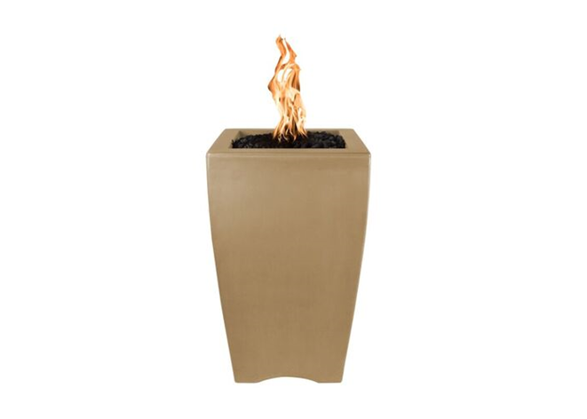 The Outdoor Plus Baston Concrete Fire Pillar + Free Cover - The Fire Pit Collection