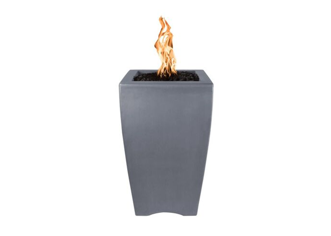 The Outdoor Plus Baston Concrete Fire Pillar + Free Cover - The Fire Pit Collection