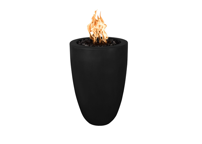 The Outdoor Plus Castillo Concrete Fire Pillar + Free Cover - The Fire Pit Collection