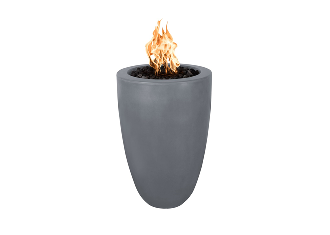 The Outdoor Plus Castillo Concrete Fire Pillar + Free Cover - The Fire Pit Collection