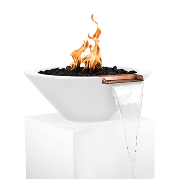 The Outdoor Plus Cazo Concrete Fire & Water Bowl + Free Cover - The Fire Pit Collection