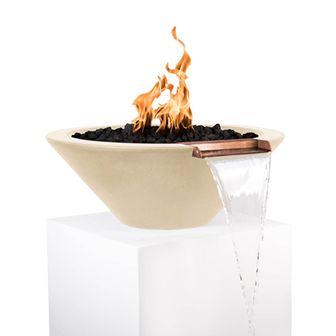 The Outdoor Plus Cazo Concrete Fire & Water Bowl + Free Cover - The Fire Pit Collection