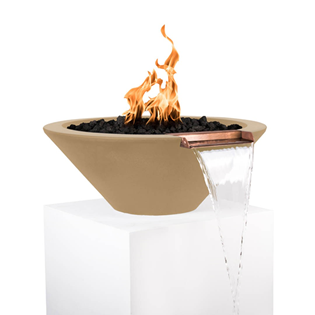 The Outdoor Plus Cazo Concrete Fire & Water Bowl + Free Cover - The Fire Pit Collection