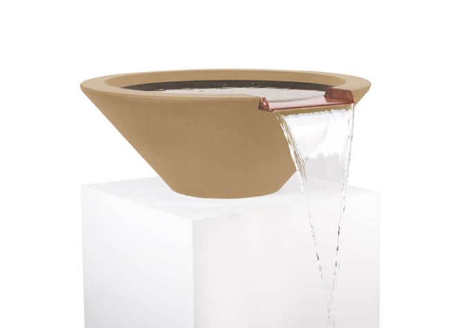 The Outdoor Plus Cazo Concrete Water Bowl + Free Cover - The Fire Pit Collection