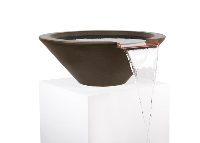 The Outdoor Plus Cazo Concrete Water Bowl + Free Cover - The Fire Pit Collection