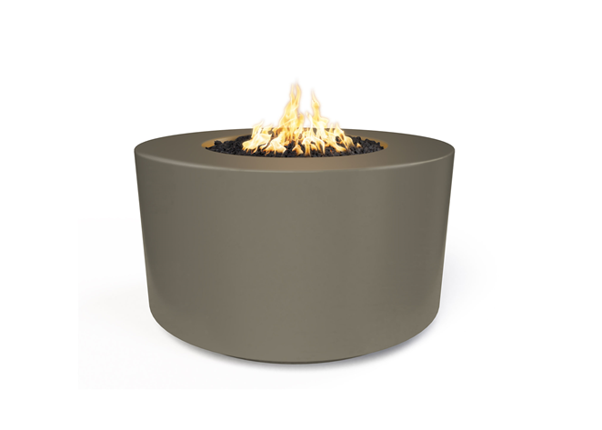 The Outdoor Plus 42" Florence Concrete Fire Table / 24" Tall + Free Cover - The Fire Pit Collection