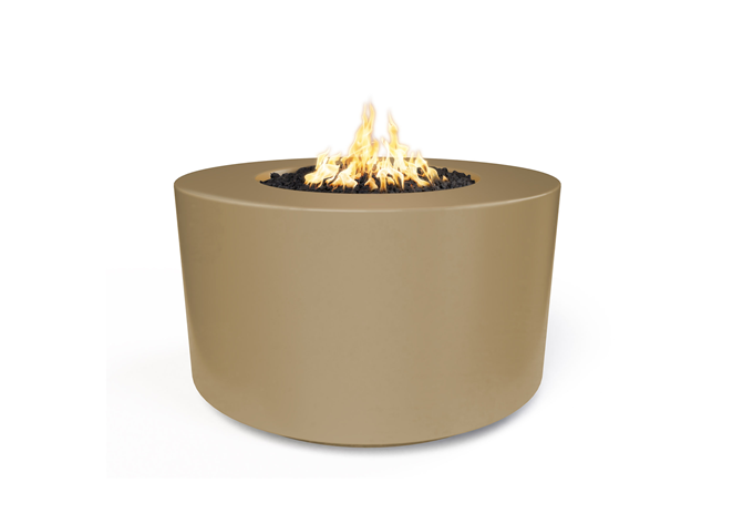 The Outdoor Plus 42" Florence Concrete Fire Table / 24" Tall + Free Cover - The Fire Pit Collection