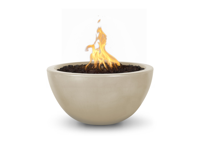 The Outdoor Plus Luna Concrete Fire Bowl + Free Cover - The Fire Pit Collection