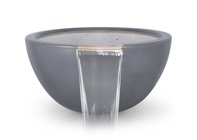 The Outdoor Plus Luna Concrete Water Bowl + Free Cover - The Fire Pit Collection